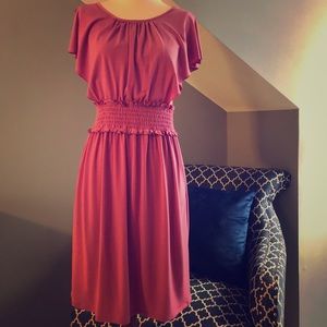 Max And Cleo Pink Flutter Sleeve Dress
